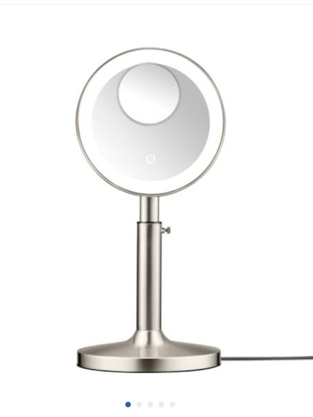 Conair Lighted Makeup Mirror, Crystal Clear 1X/5X Magnifying Mirror Open Box